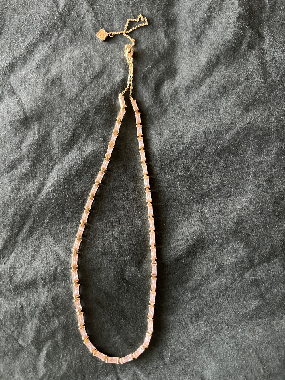 Kendra Scott Gold-Tone Necklace with Rectangular Crystals